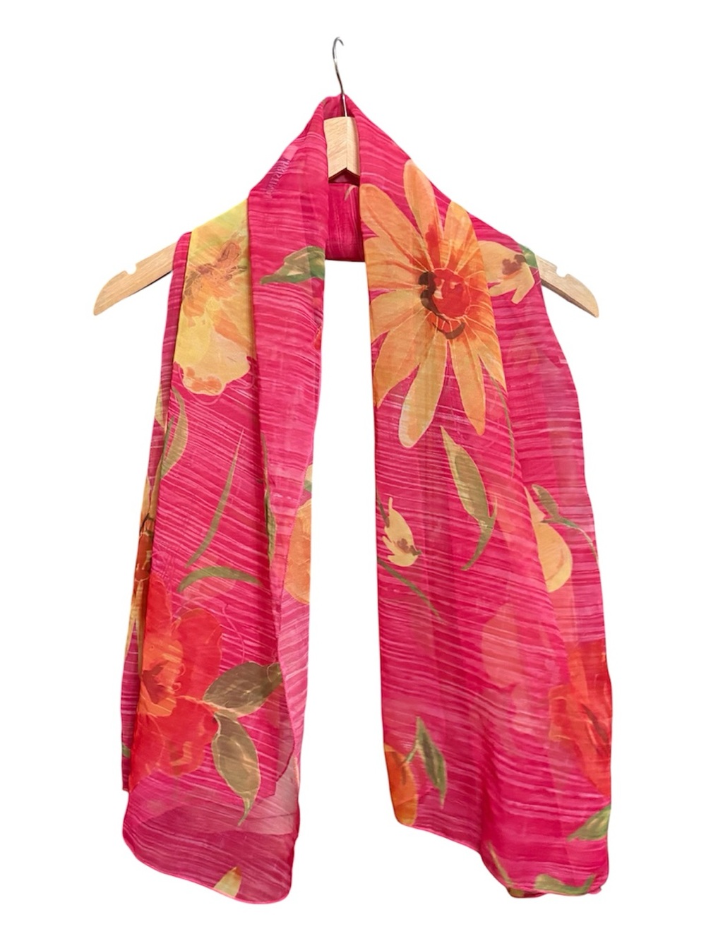 Christina Pink Floral Lightweight Women's Scarf